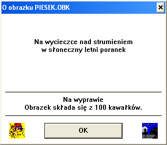 Wesoła Układanka (Windows 3.x) screenshot: Picture info