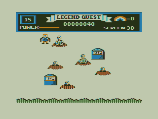 Legend Quest (TRS-80 CoCo) screenshot: Skeletons