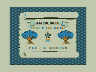 Legend Quest (TRS-80 CoCo) screenshot: Title Screen