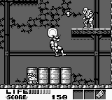 Teenage Mutant Ninja Turtles III: Radical Rescue (Game Boy) screenshot: Hit by a grenade