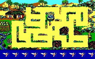 Peter Pan (DOS) screenshot: Another minigame [EGA]