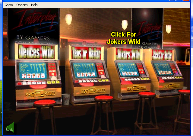 Beat the House 2 (Windows) screenshot: Video poker - select screen