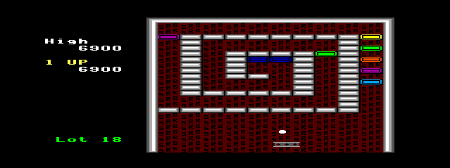 Bash! (TRS-80 CoCo) screenshot: It's Tough to Remove the Side Blocks