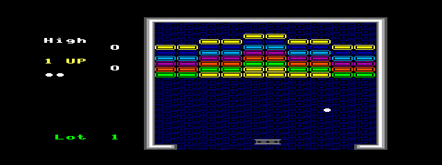 Bash! (TRS-80 CoCo) screenshot: The First Level is Simple