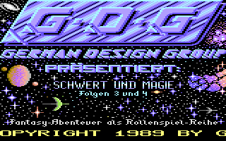 Schwert und Magie II: Folge 3+4 (Commodore 64) screenshot: German Design Group Präsentiert.