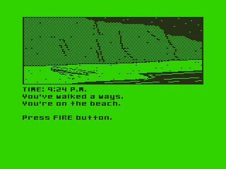 War of the Worlds: Chapter Three - The Last Hope (TRS-80 CoCo) screenshot: Along the Beaches