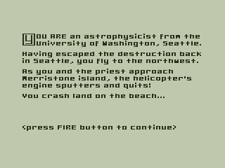 War of the Worlds: Chapter Three - The Last Hope (TRS-80 CoCo) screenshot: Introduction