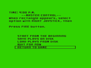 War of the Worlds: Chapter Three - The Last Hope (TRS-80 CoCo) screenshot: Main Menu