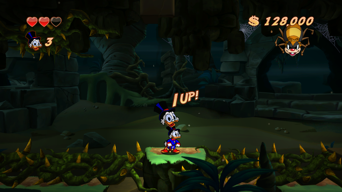 Disney DuckTales: Remastered (Windows) screenshot: Amazon cave and a 1up