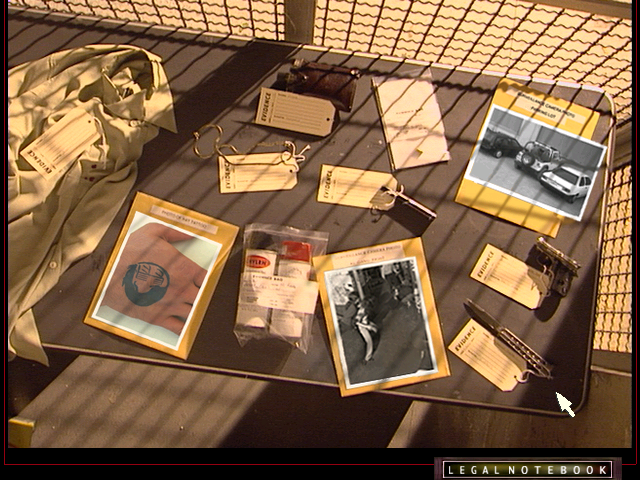 D.A.: Pursuit of Justice - The Rat Tattoo Murder (Windows) screenshot: Evidences