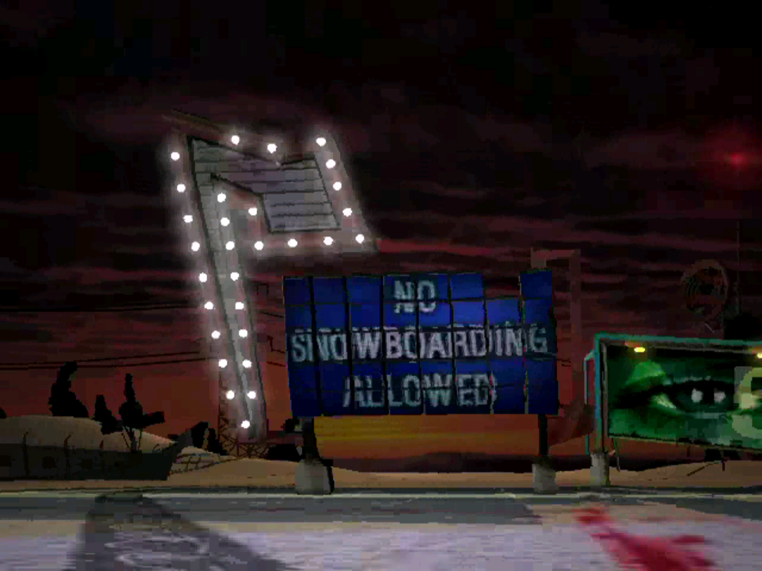Dark Summit (Xbox) screenshot: No Snowboarders? Bogus!