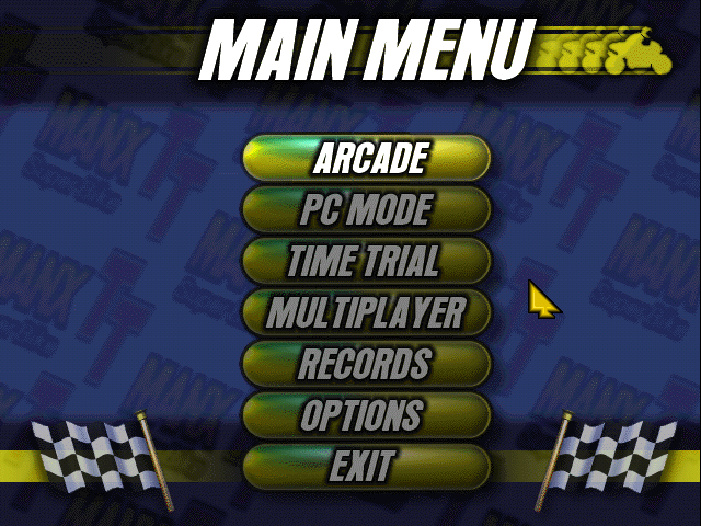 Manx TT SuperBike (Windows) screenshot: Main menu