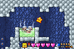 Densetsu no Stafy (Game Boy Advance) screenshot: Guys relaxing in a hot tub