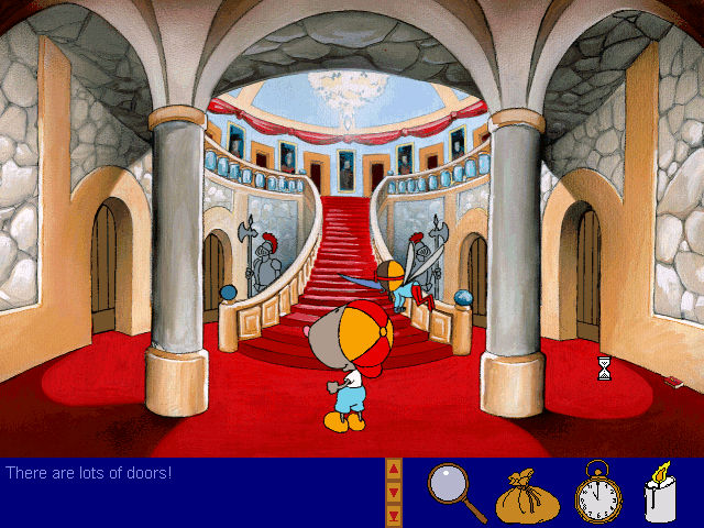 The Great Treasure Hunt (Windows) screenshot: There are lots of doors!