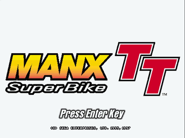 Manx TT SuperBike (Windows) screenshot: Title screen