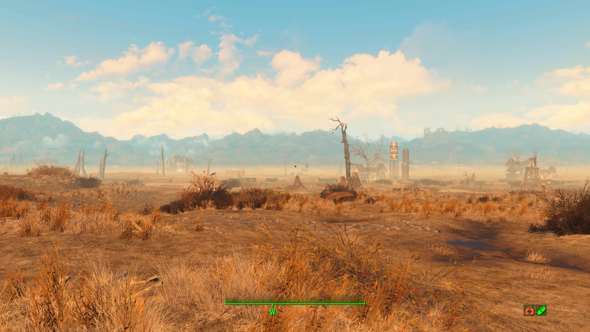 Fallout 4: Nuka-World (Xbox One) screenshot: Exploring the area outside Nuka-World.