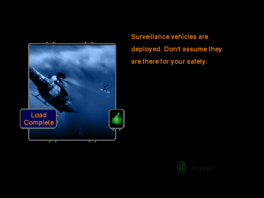 Dark Summit (Xbox) screenshot: Typical loading screen.