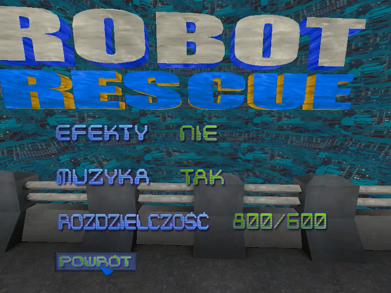 Robot Rescue (Windows) screenshot: Settings