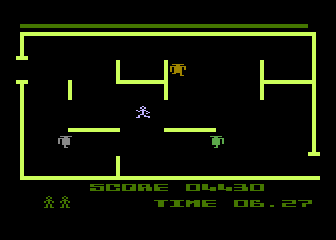 K-Razy Shoot-Out (Atari 5200) screenshot: Don't collide with the maze walls!