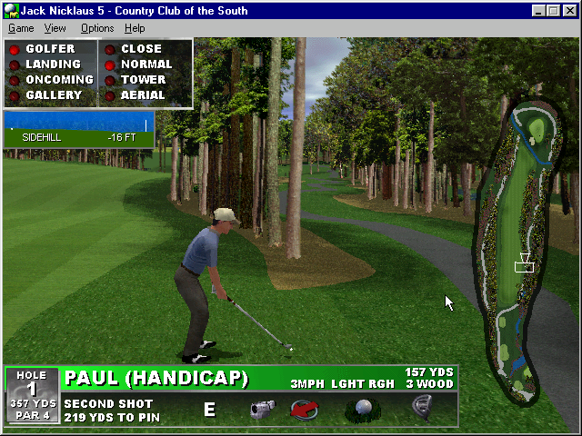 Jack Nicklaus 5 (Windows) screenshot: Country Club of the South - second shot