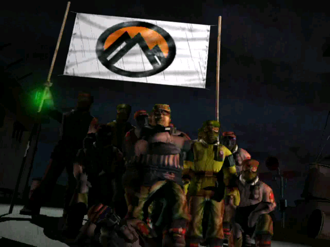 Dark Summit (Xbox) screenshot: Chief O'Leary and his crew.