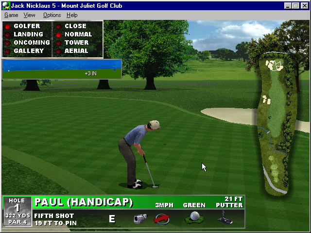 Jack Nicklaus 5 (Windows) screenshot: Mount Juliet course - it's harder than you might think