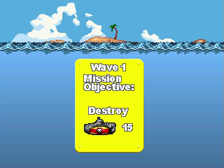 Dive and Destroy: Submarine Commander (Windows) screenshot: Mission 1, destroy 15 enemies