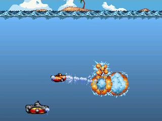Dive and Destroy: Submarine Commander (Windows) screenshot: Got one