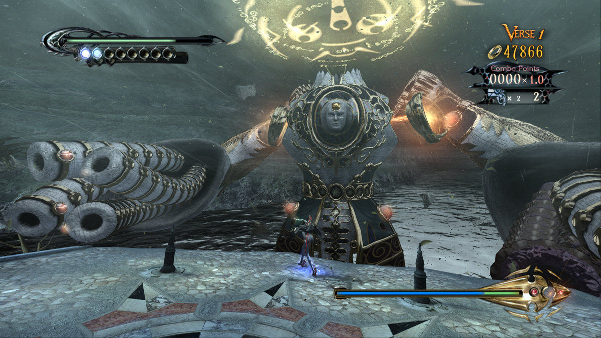 Bayonetta (Windows) screenshot: Another huge boss