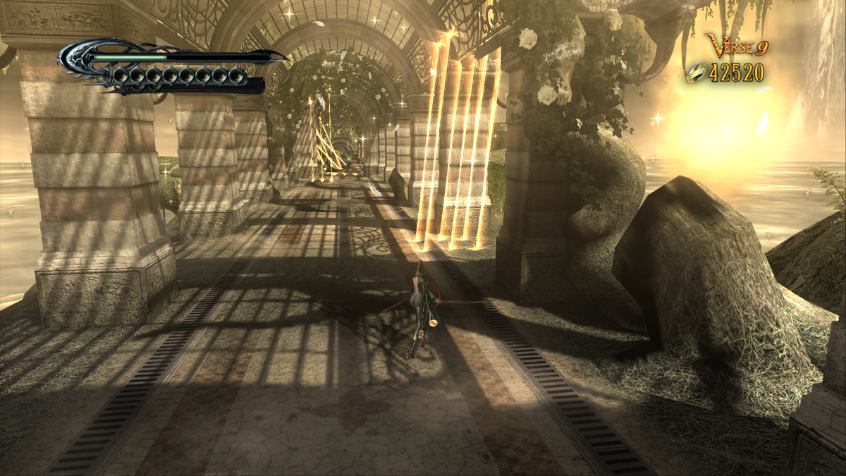 Bayonetta (Windows) screenshot: Dodge the lasers