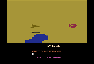 Desert Falcon (Atari 2600) screenshot: Watch out for that desert creature!