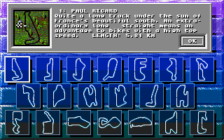 No Second Prize (Amiga) screenshot: Track information.