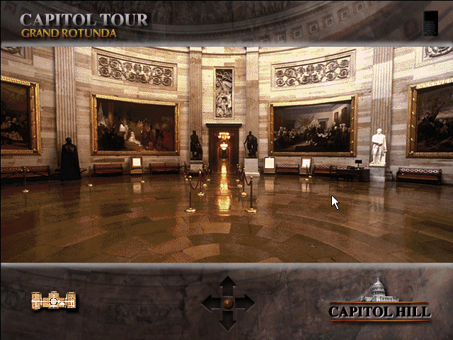 Capitol Hill (Windows 3.x) screenshot: A tour through the Capitol