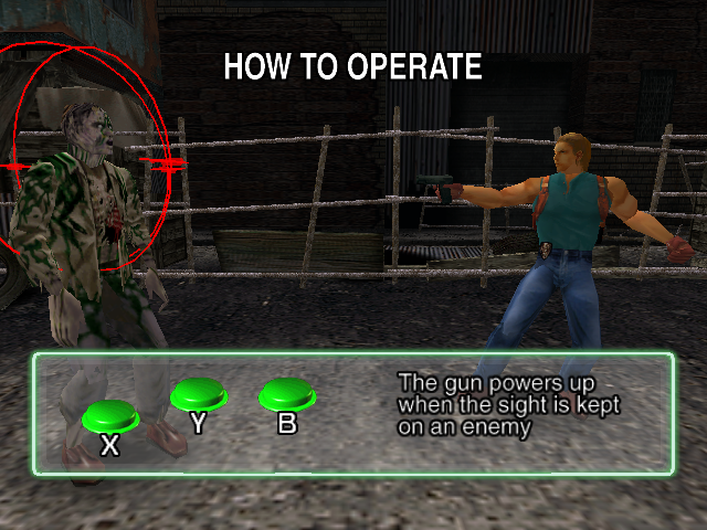 Zombie Revenge (Dreamcast) screenshot: How to play