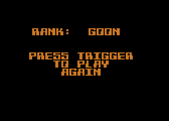 K-Razy Shoot-Out (Atari 5200) screenshot: Game over
