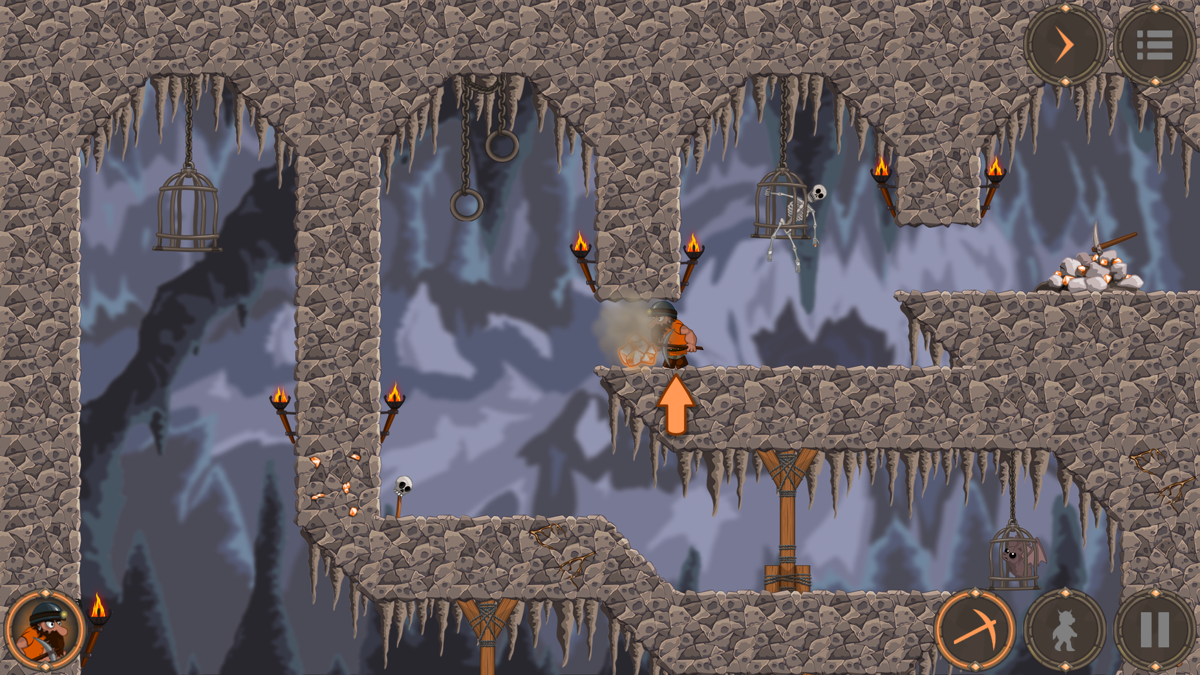 Dwarflings (Windows) screenshot: Mined some gold