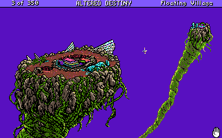 Altered Destiny (DOS) screenshot: The floating village