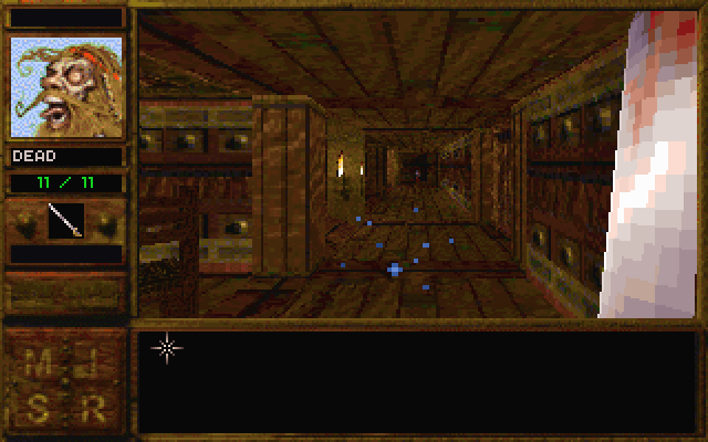 Descent to Undermountain (DOS) screenshot: Ingame (not the highres mode)