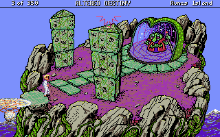 Altered Destiny (DOS) screenshot: Runes island