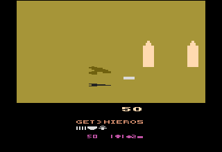 Desert Falcon (Atari 2600) screenshot: Flying through the desert
