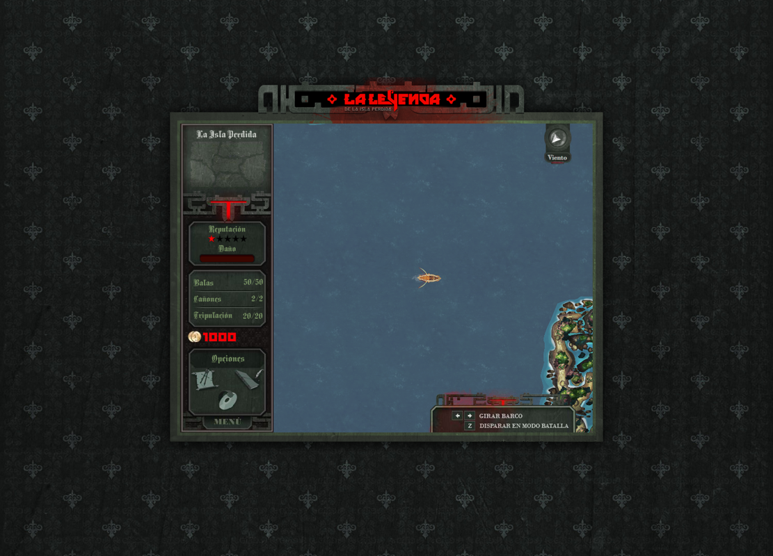 La Leyenda de la Isla Perdida (Windows) screenshot: The start of the game.