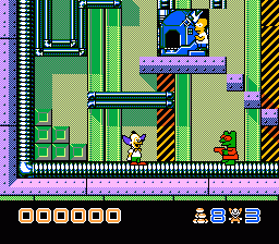 Krusty's Super Fun House (NES) screenshot: Other famous Simpsons' characters lend a hand with the machines.