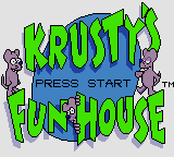 Krusty's Super Fun House (Game Gear) screenshot: Title Screen