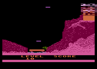 Fire & Flood (Atari 8-bit) screenshot: Avoiding Debris