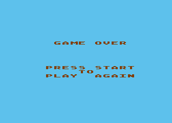 Hawk Fire (Atari 8-bit) screenshot: Game Over