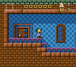 Krusty's Super Fun House (Genesis) screenshot: Starting location