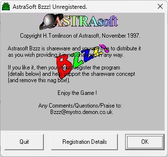 Bzzz! (Windows) screenshot: Start screen