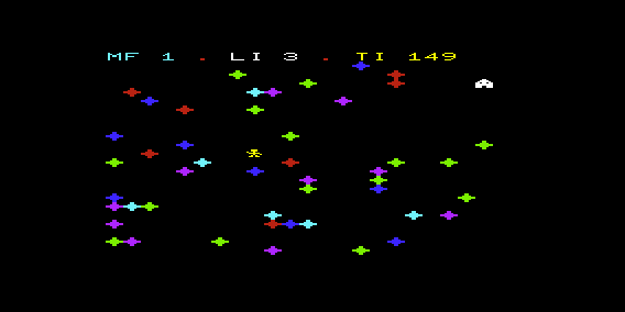 Mine-Field (VIC-20) screenshot: Starting Mine Field