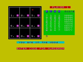 Detective (ZX Spectrum) screenshot: About to Win