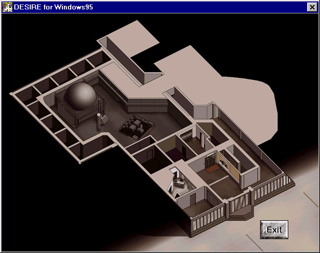 Desire (Windows) screenshot: Research Facility layout - window mode